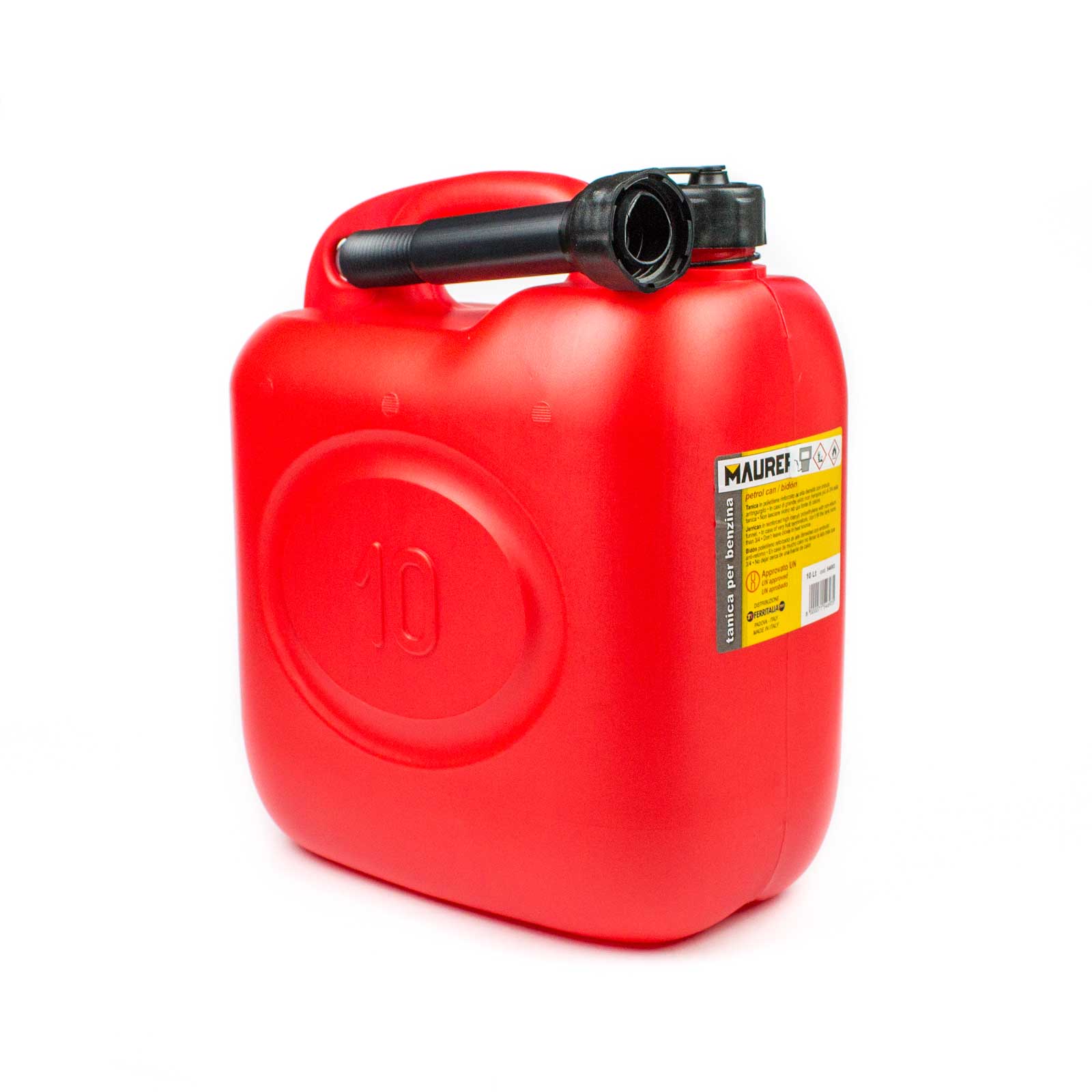 tanica-10-litri Tanica Carburante omologata con beccuccio 10 Litri Maurer