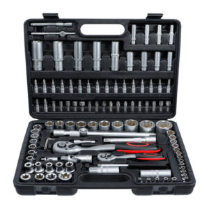 BGS 74348 Set Avvitatore A Percussione Angolato Ad Aria Compressa + 9 Bussole - 1/2", 650 Nm, 10 Pezzi