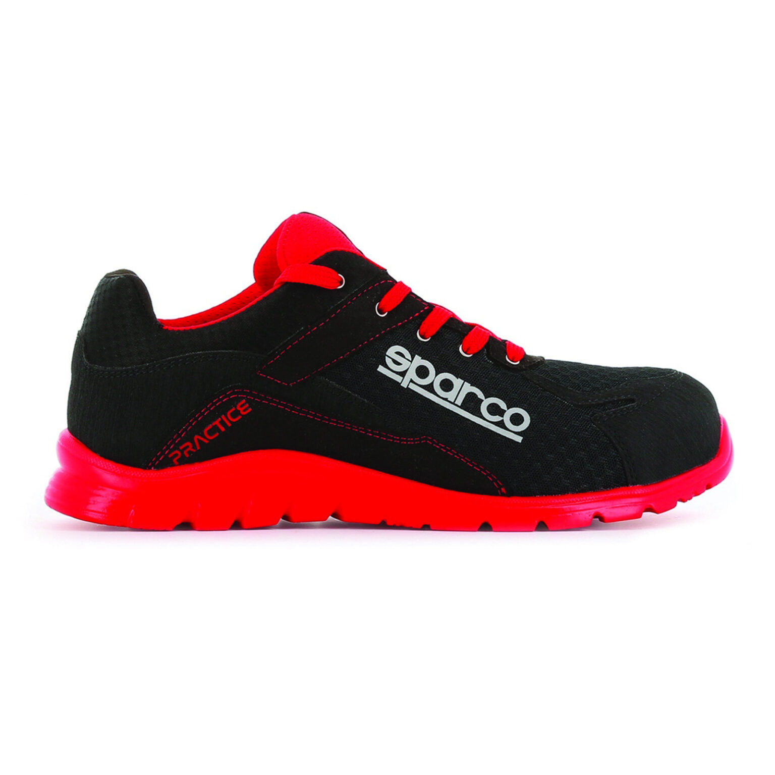 Sparco Practice S1P Scarpe Antinfortunistiche In Mesh Traspirante Nero 