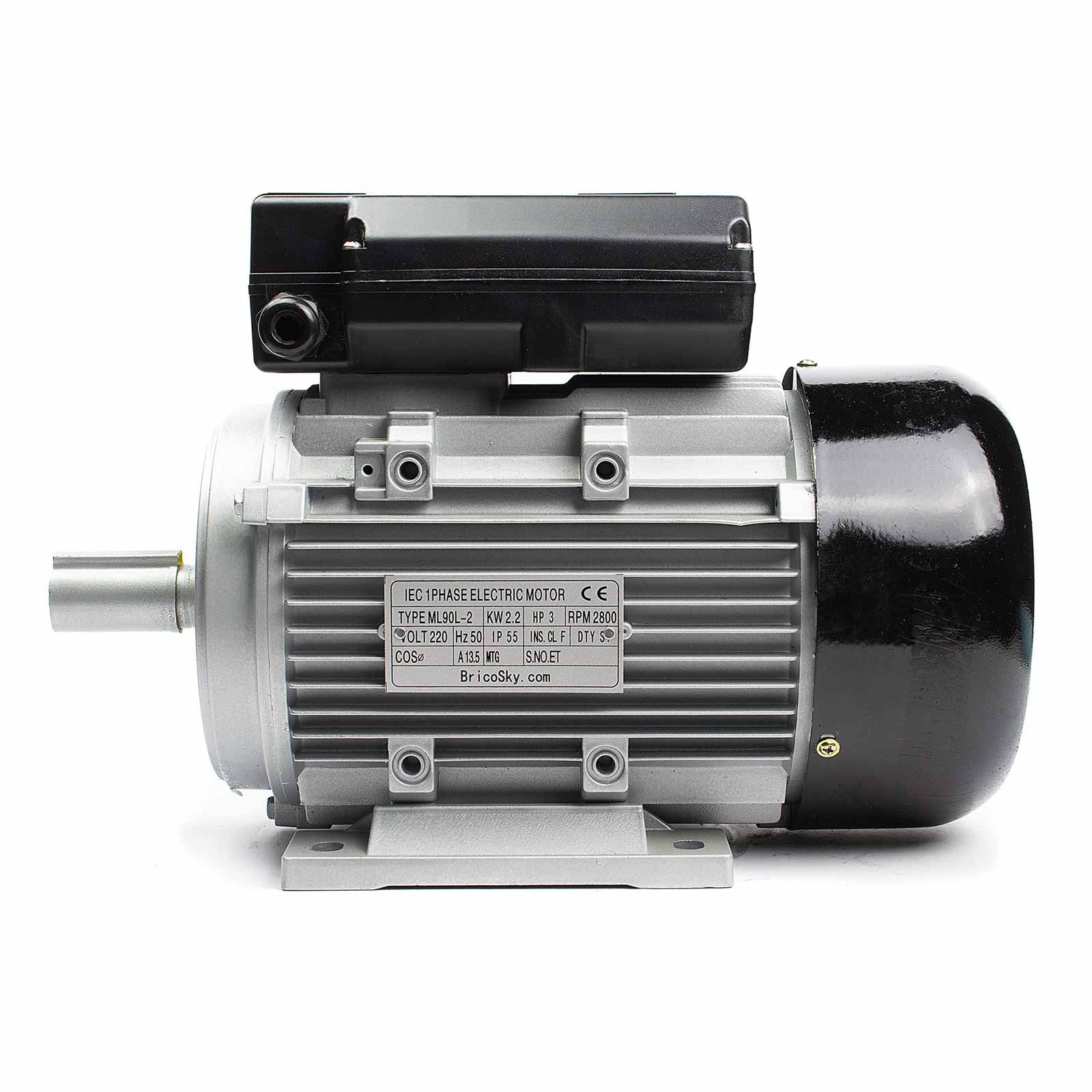 Motore-elettrico-monofase-ML90L-2-su-basamento-3-HP Motore elettrico monofase ML90L-2 su basamento 3 HP