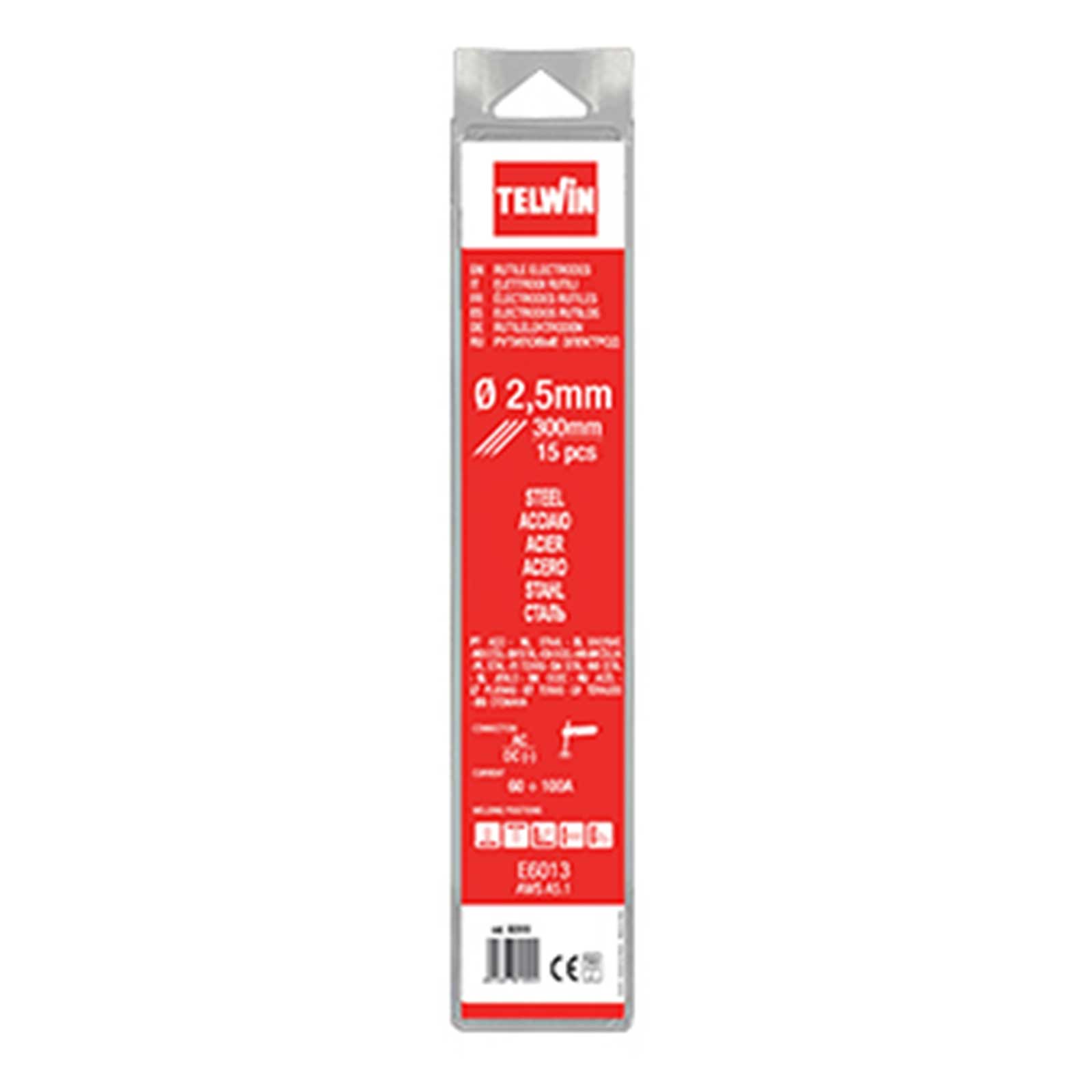 Elettrodi-rutili-per-saldatura-acciaio-diametro-2,5-mm-15-pezzi-Telwin Elettrodi rutili per saldatura acciaio diametro 2,5 mm 15 pezzi Telwin