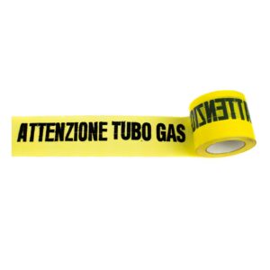 Tecuro – Nastro Segnalatore ATTENZIONE TUBO ACQUA – Blu, 250 M X 40 Mm – Film PE 0,1 Mm – 800640
