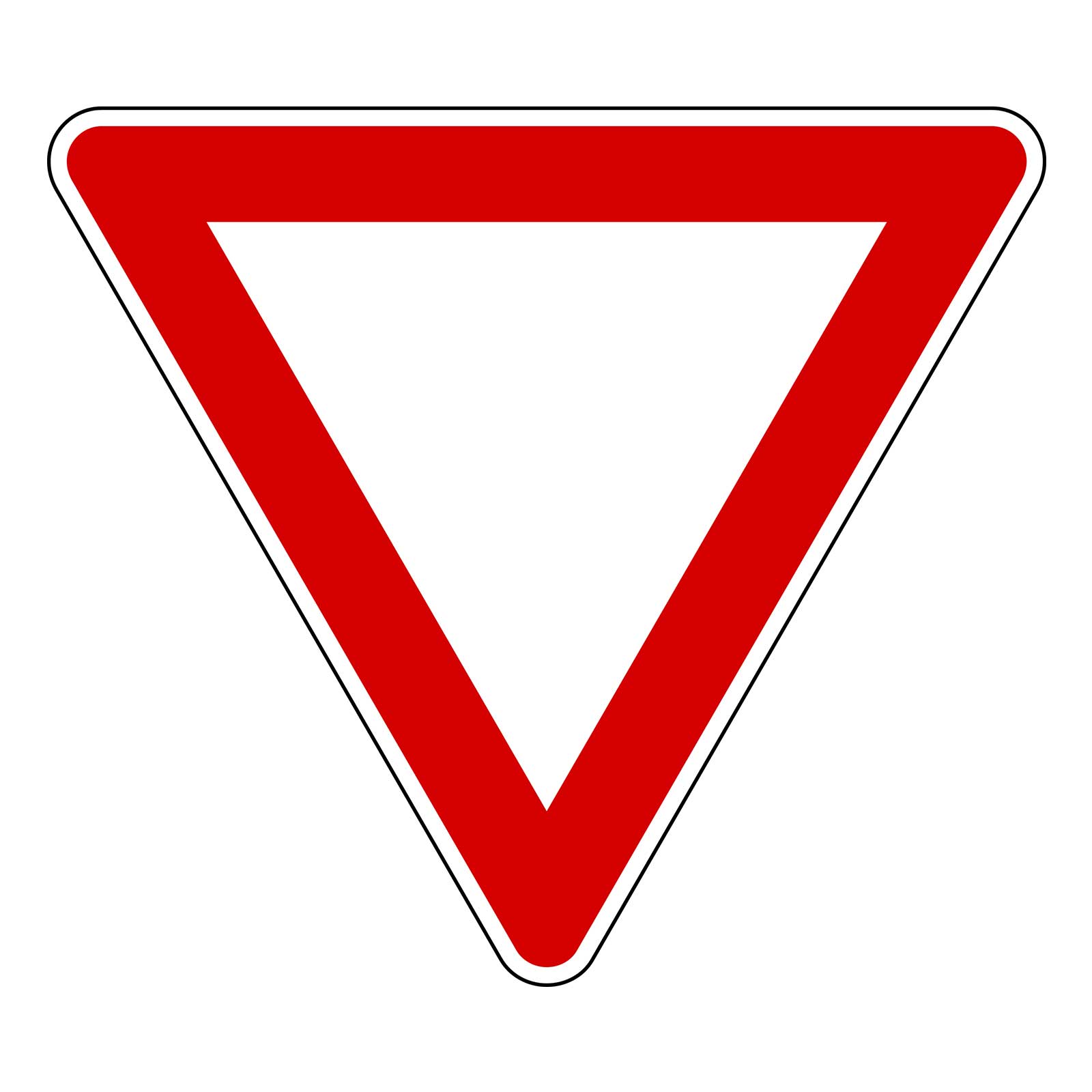 Segnale dare precedenza cartello stradale a triangolo 90 cm - Brico Sky