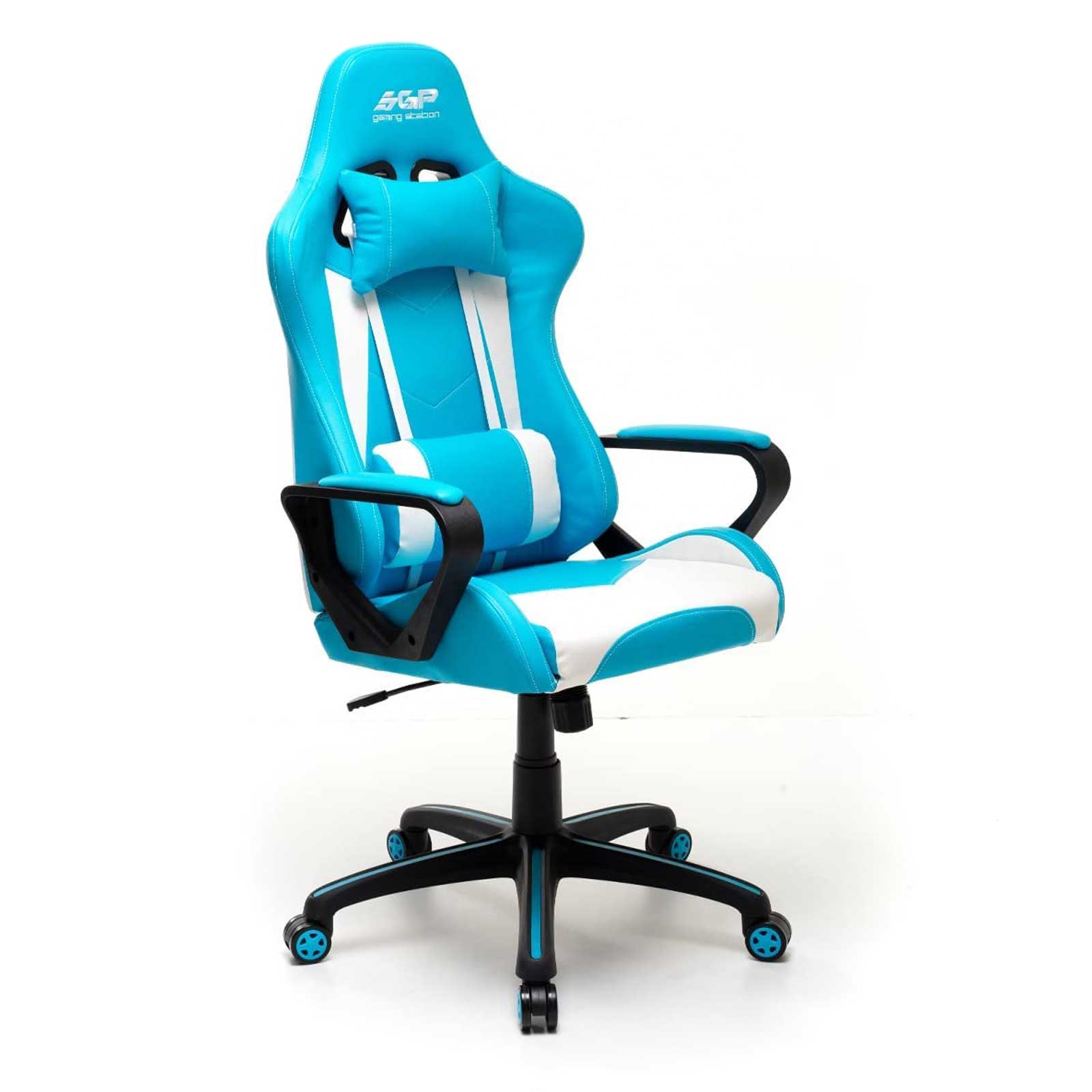 Poltrona-da-gaming-professionale-basculante-colore-azzurro-e-nero-My-Office-lato Poltrona da gaming professionale basculante colore azzurro e nero My Office
