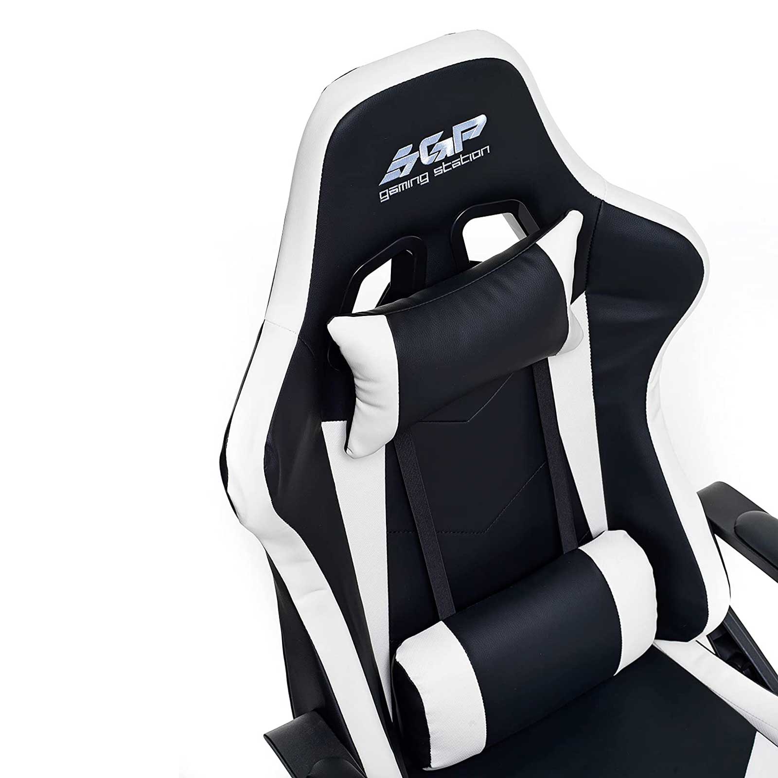 Poltrona-da-gaming-professionale-basculante-colore-bianco-e-nero-My-Office-dettaglio Poltrona da gaming professionale basculante colore bianco e nero My Office