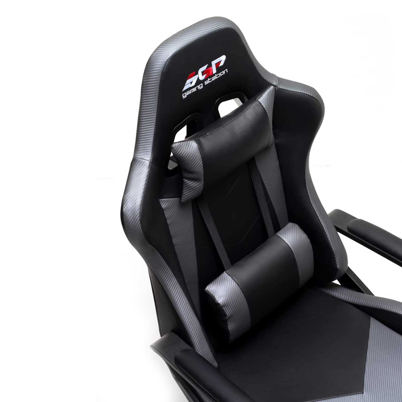 Poltrona da gaming professionale basculante colore grigio e nero My Office