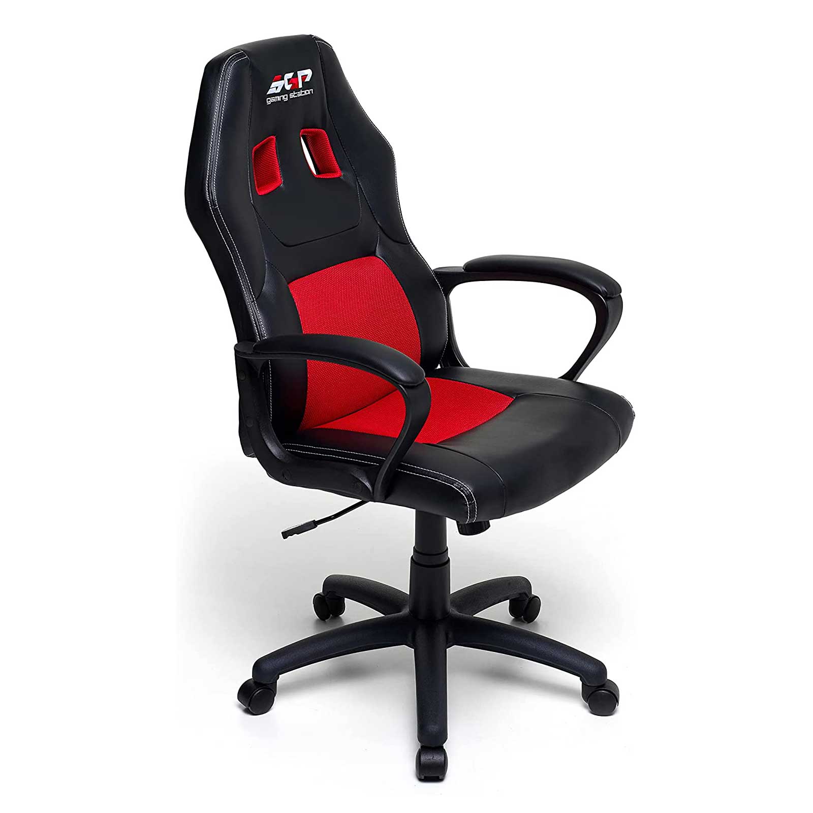 Sedia-gaming-regolabile-nera-con-tessuto-a-rete-rosso-My-Office Sedia gaming regolabile nera con tessuto a rete rosso My Office