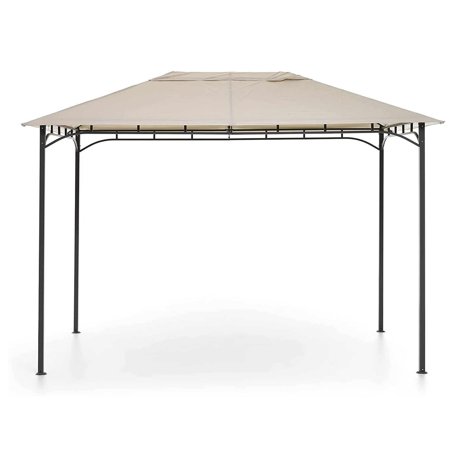 Gazebo-in-ferro-Rodi-3x2-m-beige-My-Garden-fronte Gazebo in ferro Rodi 3x2 m beige My Garden