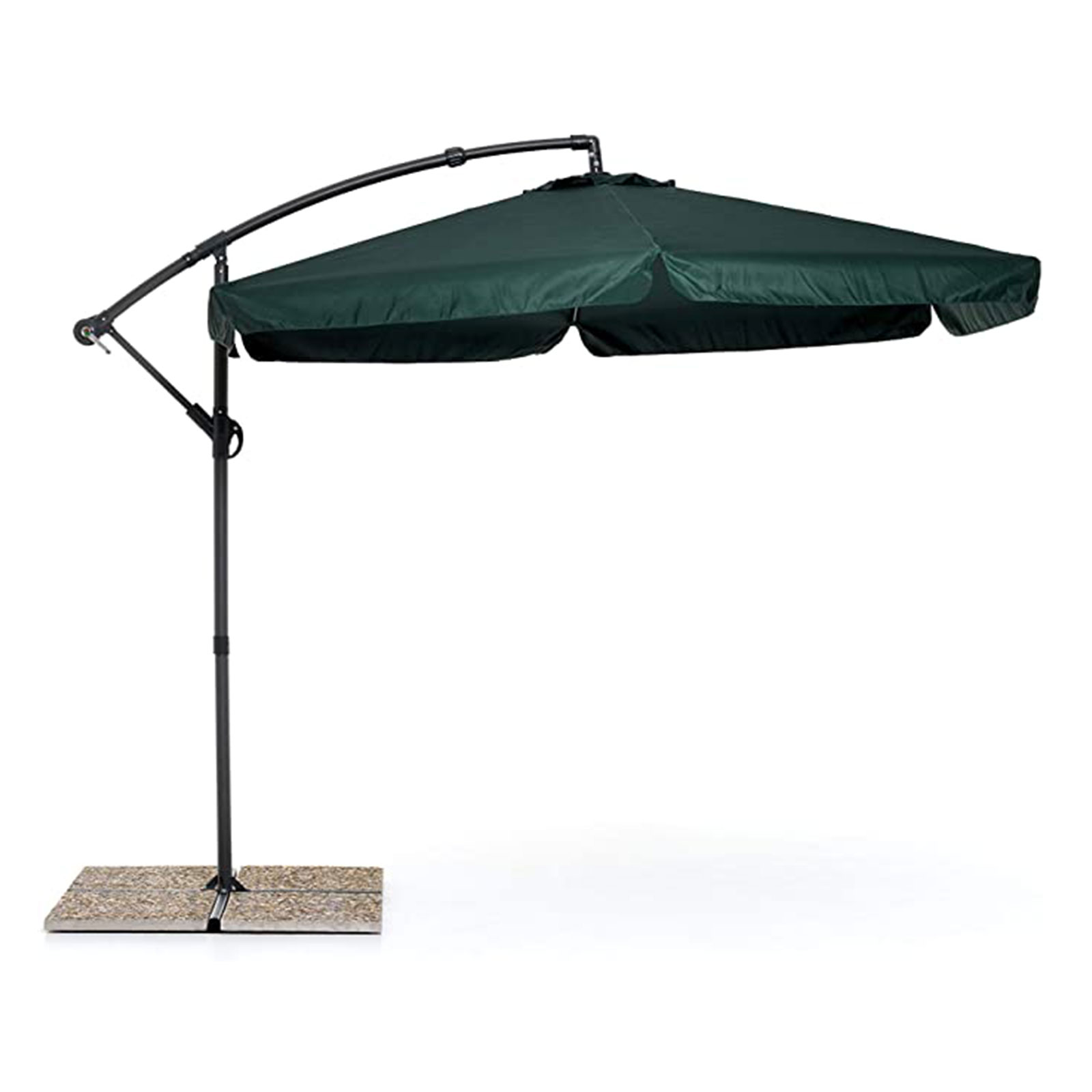 Ombrellone-da-giardino-retrattile-Luna-rotondo-3-m-verde-My-Garden Ombrellone da giardino retrattile Luna rotondo 3 m verde My Garden