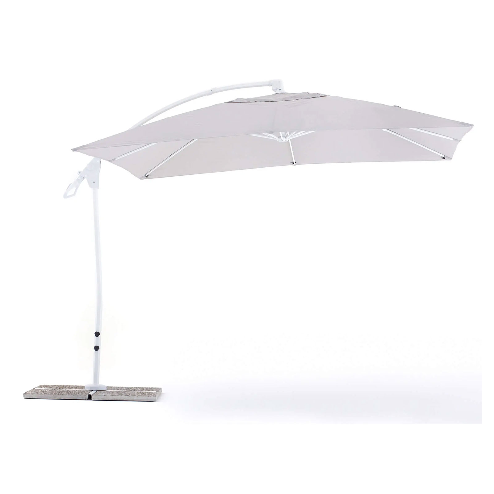 Ombrellone-da-giardino-retrattile-Suitset-3×3-m-Grigio-My-Garden Ombrellone da giardino retrattile Suitset 3×3 m Grigio My Garden