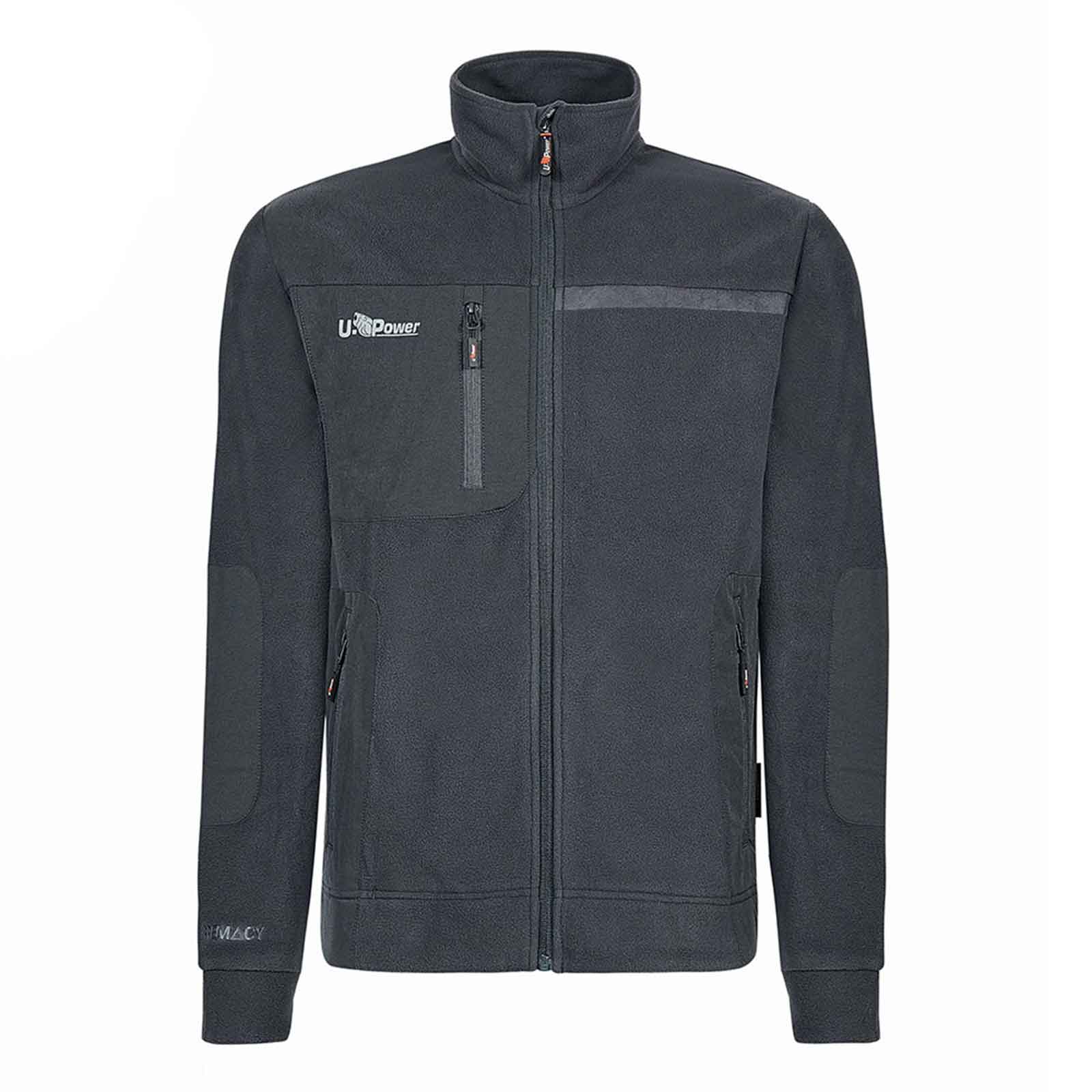 Felpa-da-lavoro-in-pile-con-zip-Venus-U-Power-Grigia Felpa da lavoro in pile con zip Venus U-Power Grigia