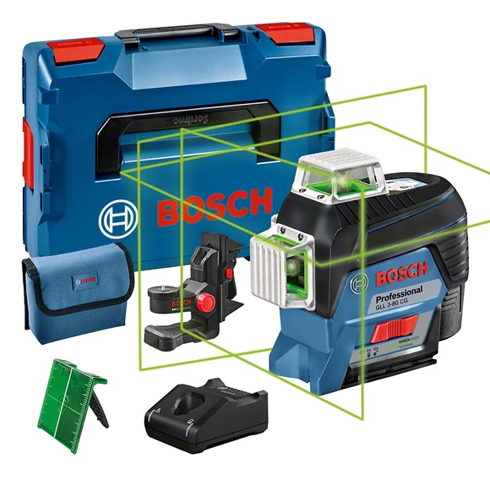 Bosch-GLL-3-80-CG-Professional-livella-laser-a-linee-con-L-Box-+-supporto-BM-1 Bosch GLL 3-80 CG Professional livella laser a linee con L-Box + supporto BM 1