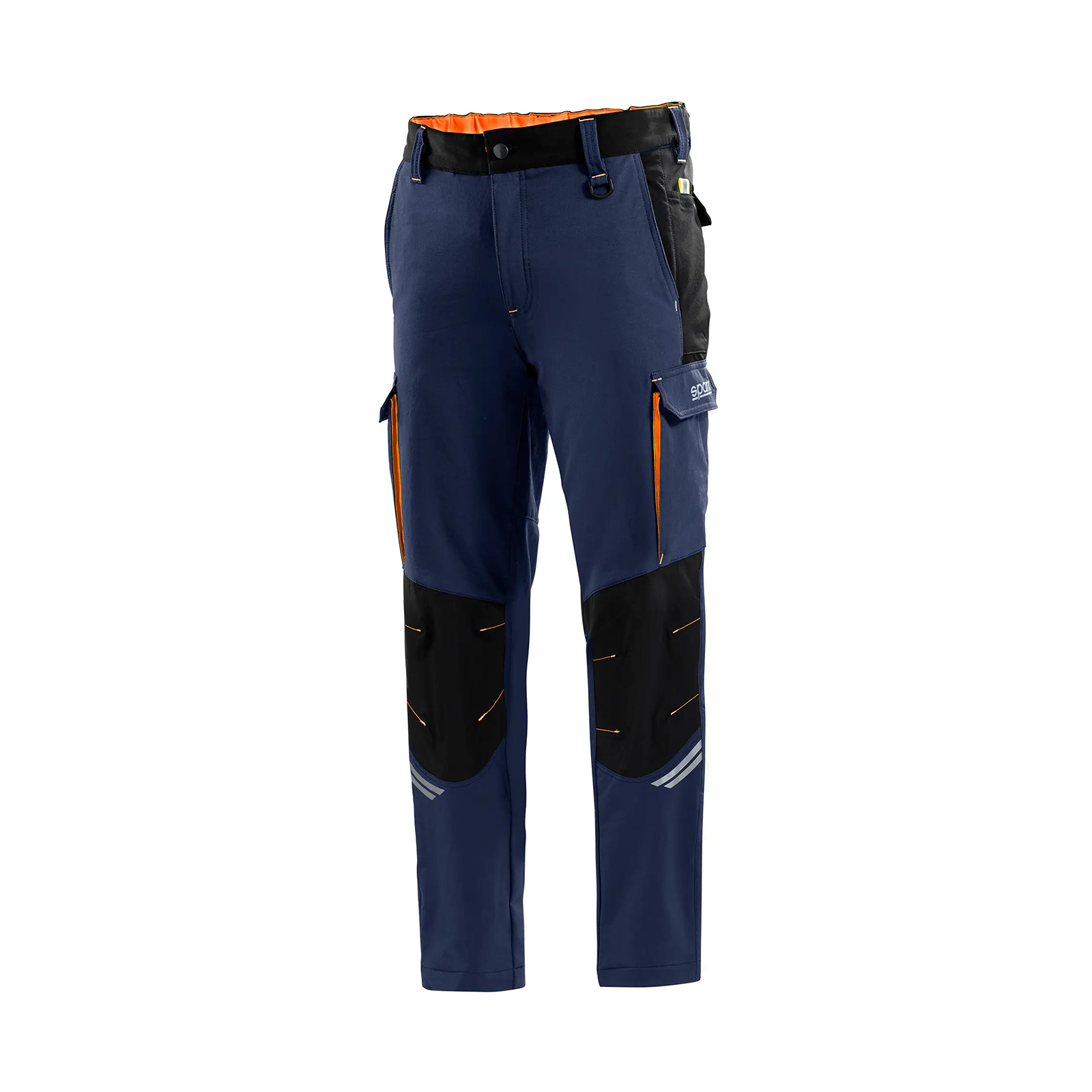 Sparco-Pantaloni-Tech-blue-marine-arancio-fluo