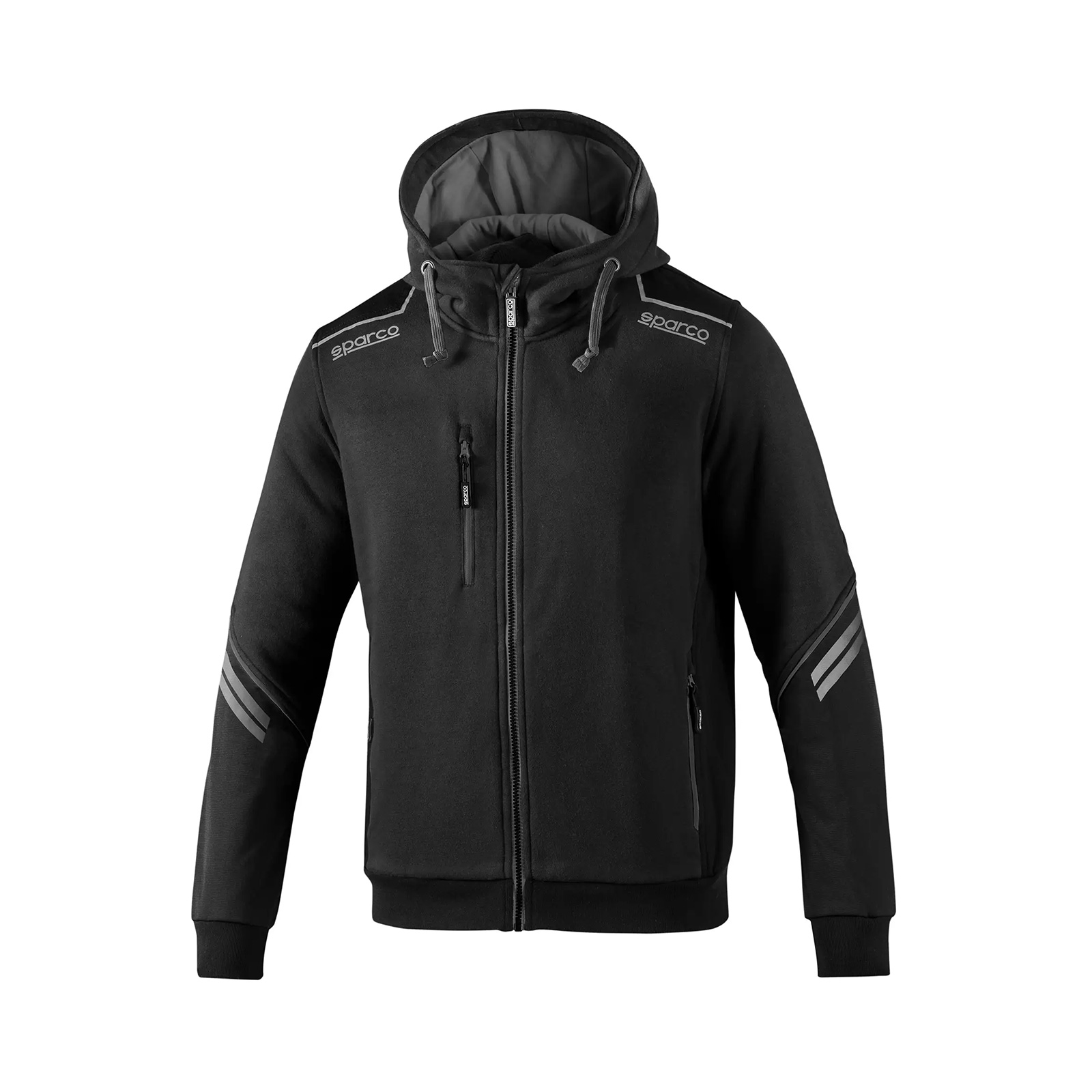 Sparco-Tech-Hooded-nero-grigio-scuro
